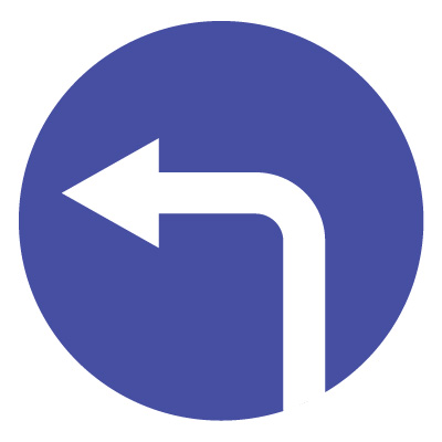 Дорожный знак 4.1.3 Движение налево (D=700) Тип А