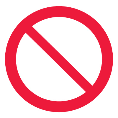 Знак P21 Запрещение (прочие опасности или опасные действия) •ГОСТ 12.4.026-2015• (Пластик 400 х 400)