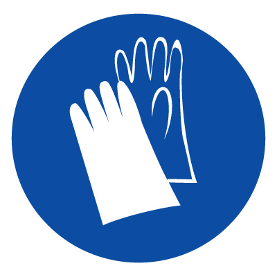 Знак M06 Работать в защитных перчатках! (Пластик 100 X 100)