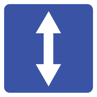 Дорожный знак 5.8 Реверсивное движение (B=700) Тип А