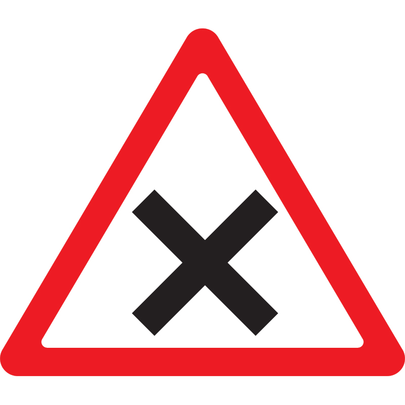 Дорожный знак 1.6 Пересечение равнозначных дорог (A=900) Тип А