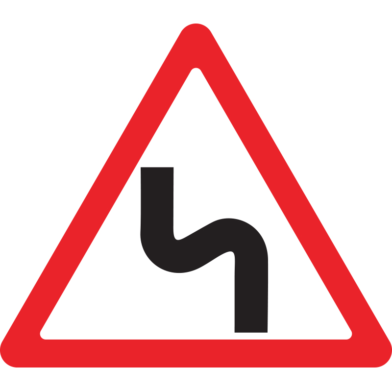 Дорожный знак 1.12.2 Опасные повороты (A=900) Тип А
