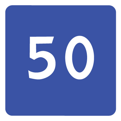 Дорожный знак 6.2 Рекомендуемая скорость (B=700) Тип Б