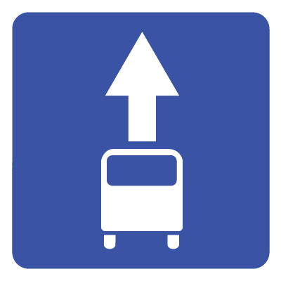 Дорожный знак 5.14 Полоса для маршрутных транспортных средств (B=700) Тип Б