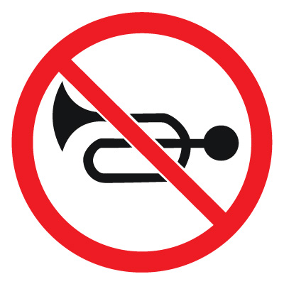 Дорожный знак 3.26 Подача звукового сигнала запрещена (D=700) Тип Б