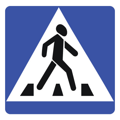 Дорожный знак 5.19.2 Пешеходный переход (B=700) Тип А