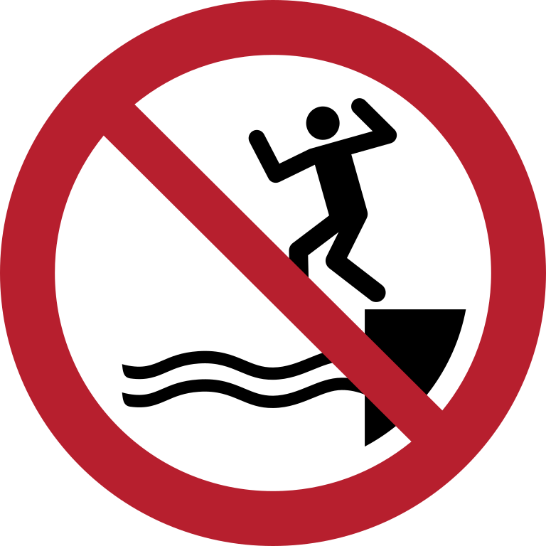 P061 Не прыгать в воду/No jumping into water
