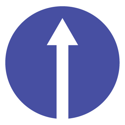 Дорожный знак 4.1.1 Движение прямо (D=700) Тип А