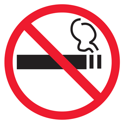 Знак T129.1 Знак о запрете курения табака, потребления никотинсодержащей продукции или использования кальянов •Приказ Минздрава России № 129н от 20.02.2021 пункт 1• (Пленка 220 x 220)
