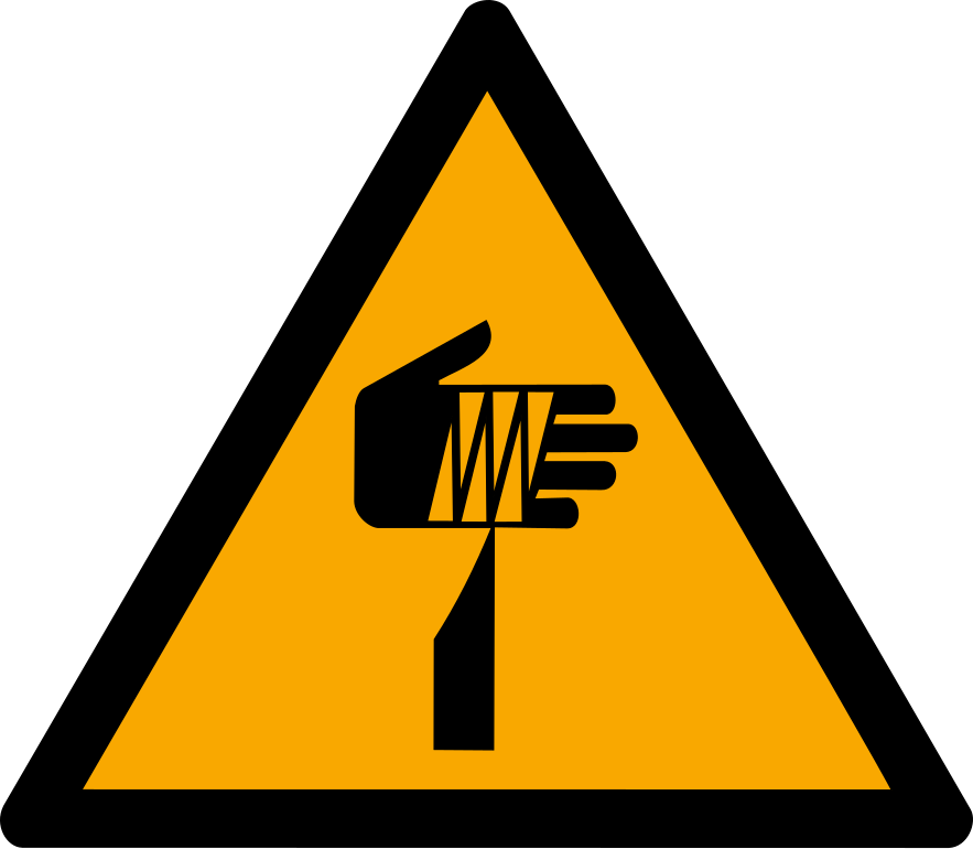 W022 Предупреждение; Острый элемент/Warning; Sharp element