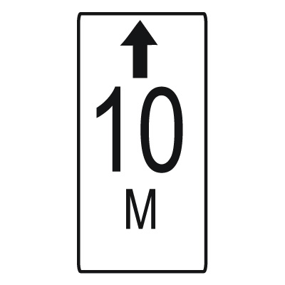 Дорожный знак 8.2.2 Зона действия (700 x 350) Тип А