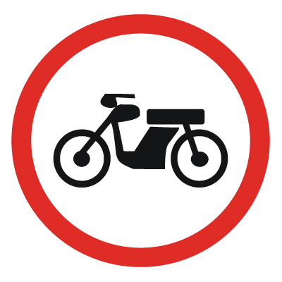 Дорожный знак 3.5 Движение мотоциклов запрещено (D=700) Тип Б