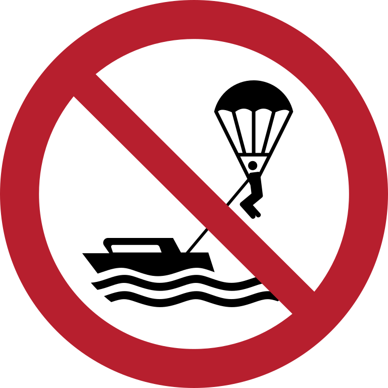 P066 Парасейлинг запрещен/No parasailing