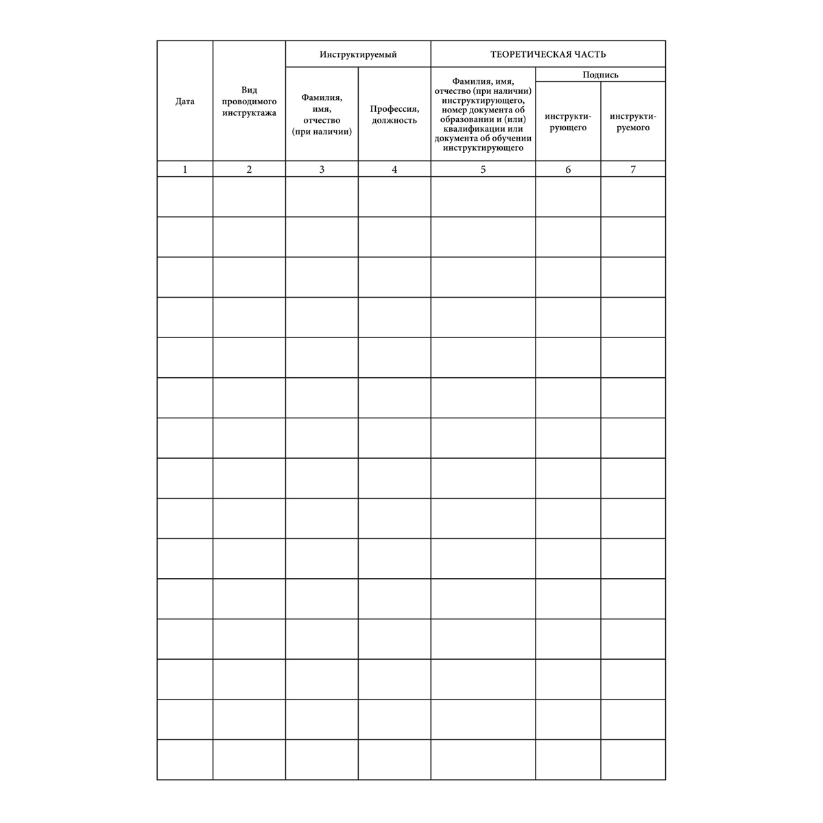 Журнал учета противопожарных инструктажей (Приказ МЧС России № 1120 от 16.12.2024), 48 страниц