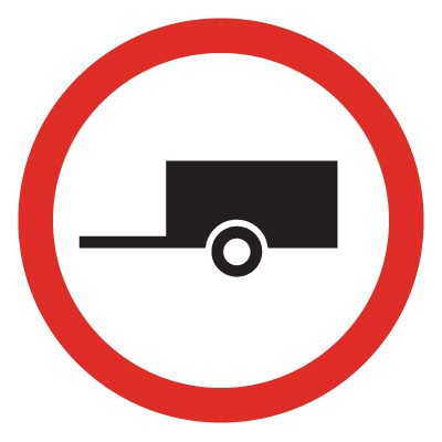 Дорожный знак 3.7 Движение с прицепом запрещено (D=700) Тип В