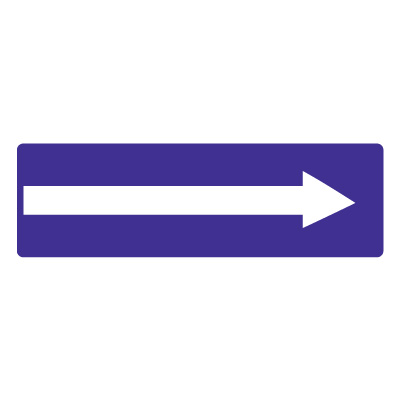 Дорожный знак 5.7.1 Выезд на дорогу с односторонним движением (350 x 1050) Тип В