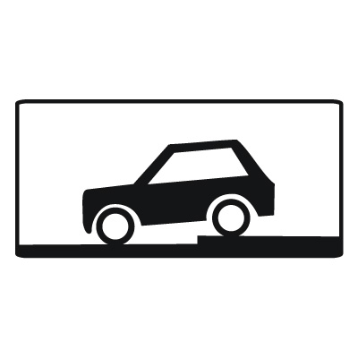 Дорожный знак 8.6.6 Способ постановки транспортного средства на стоянку (350 x 700) Тип А