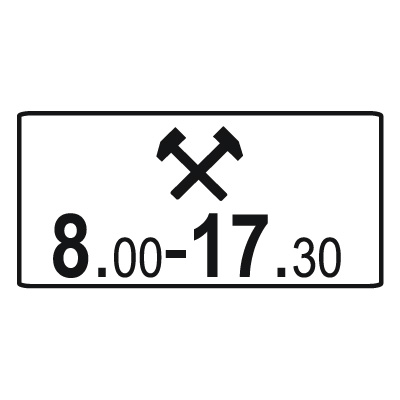 Дорожный знак 8.5.6 Время действия (350 x 700) Тип В