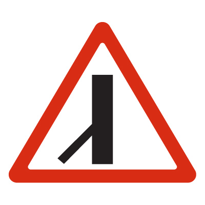 Дорожный знак 2.3.7 Примыкание второстепенной дороги (A=900) Тип А