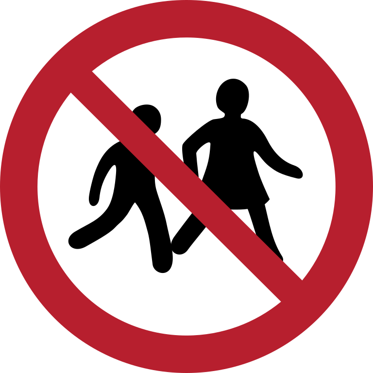 P036 Дети не допускаются/No children allowed