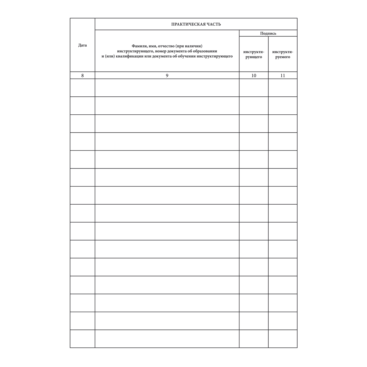 Журнал учета противопожарных инструктажей (Приказ МЧС России № 1120 от 16.12.2024), 48 страниц