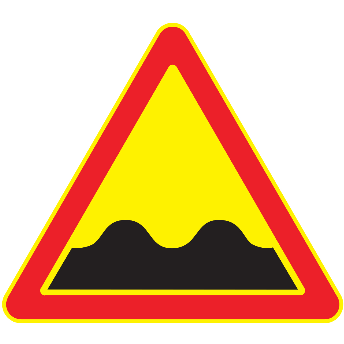 Дорожный знак 1.16 Неровная дорога (Временный A=900) Тип А