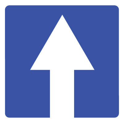 Дорожный знак 5.5 Дорога с односторонним движением (B=700) Тип В