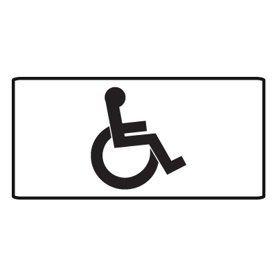 Дорожный знак 8.17 Инвалиды (350 x 700) Тип В