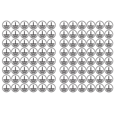 Знак T22.96 Указатель заземления (Пленка 30 х 30) - комплект из 96 штук