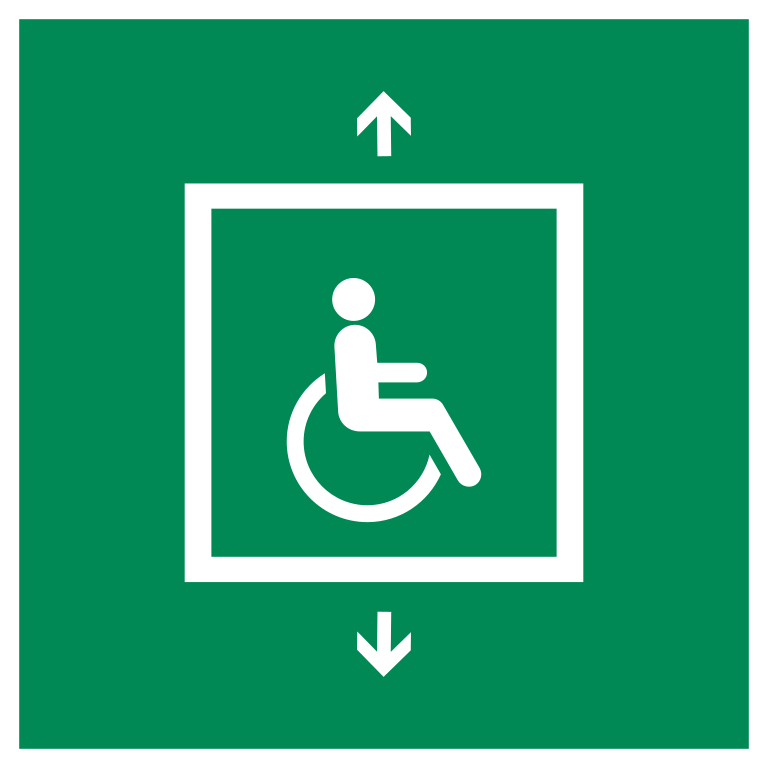E070 Эвакуационный лифт для МГН / Evacuation lift for people unable to use stairs