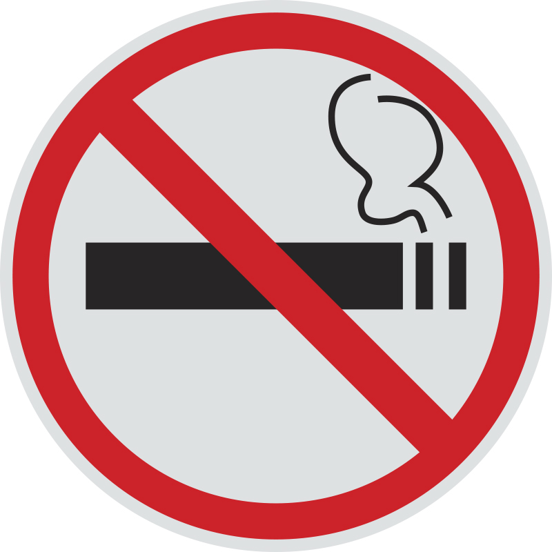 Знак T129.2 Знак о запрете курения табака, потребления никотинсодержащей продукции или использования кальянов •Приказ Минздрава России № 129н от 20.02.2021 пункты 2,6• (Световозвращающий Пленка 200 x 200)