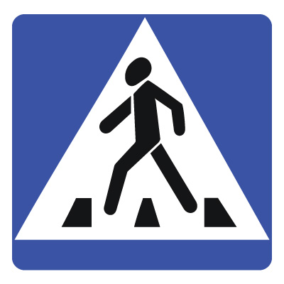 Дорожный знак 5.19.1 Пешеходный переход (B=700) Тип Б