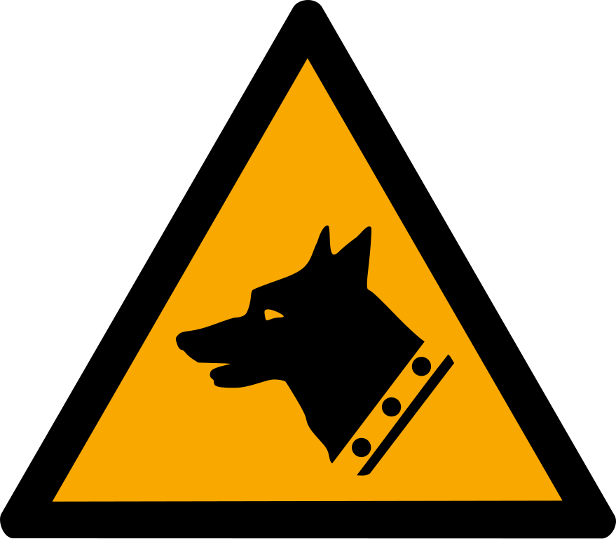 W013 Предупреждение; Сторожевая собака/Warning; Guard dog