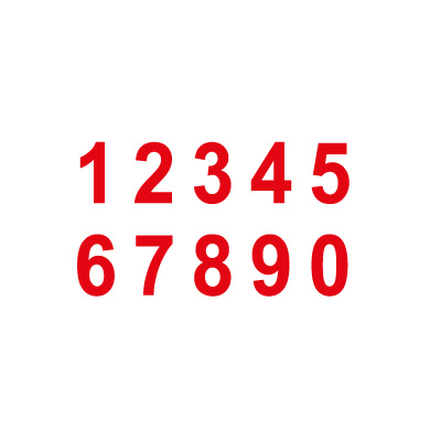 Знак T306 Цифры (1,2,3,4,5,6,7,8,9,0) (Пленка 100 х 200)