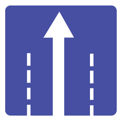 Дорожный знак 5.15.2 Направления движения по полосе (B=700) Тип А