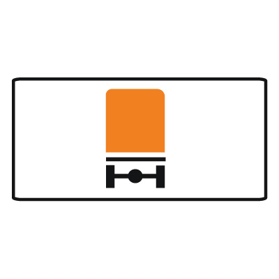 Дорожный знак 8.4.8 Вид транспортного средства (350 x 700) Тип Б