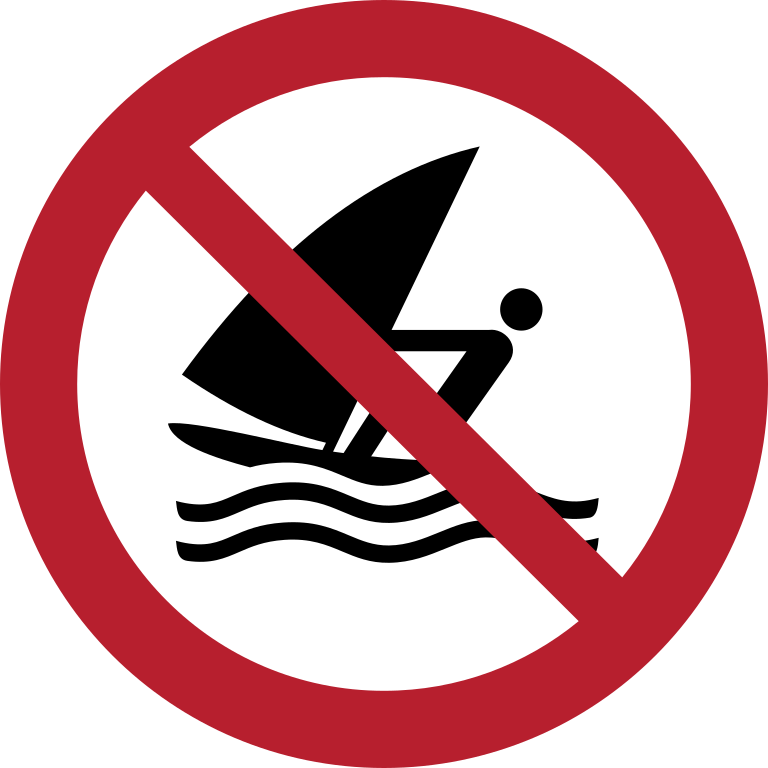 P054 Виндсерфинг запрещен/No windsurfing