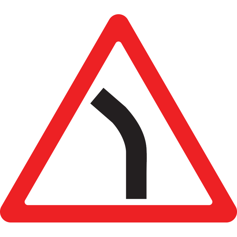 Дорожный знак 1.11.2 Опасный поворот (A=900) Тип Б