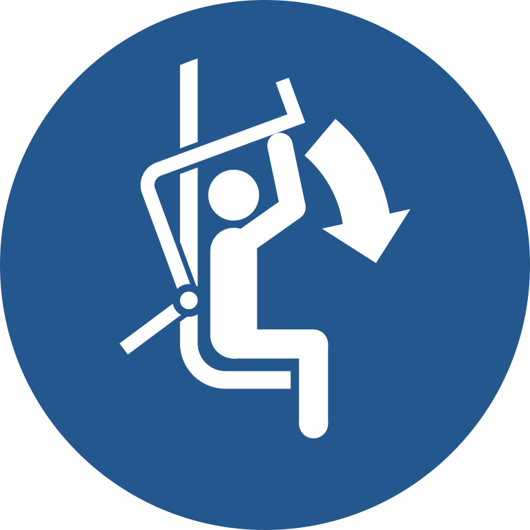 M033 Закрыть предохранительную планку кресельного подъемника/Close safety bar of chairlift