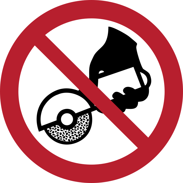 P034 Не использовать ручной шлифовальный станок/Do not use with handheld grinding machine