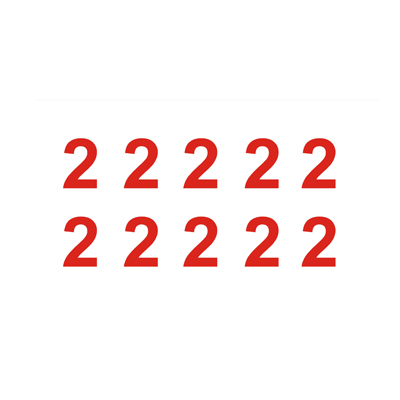 Знак T306-2 Цифры (2,2,2,2,2,2,2,2,2,2) (Пленка 100 х 200)