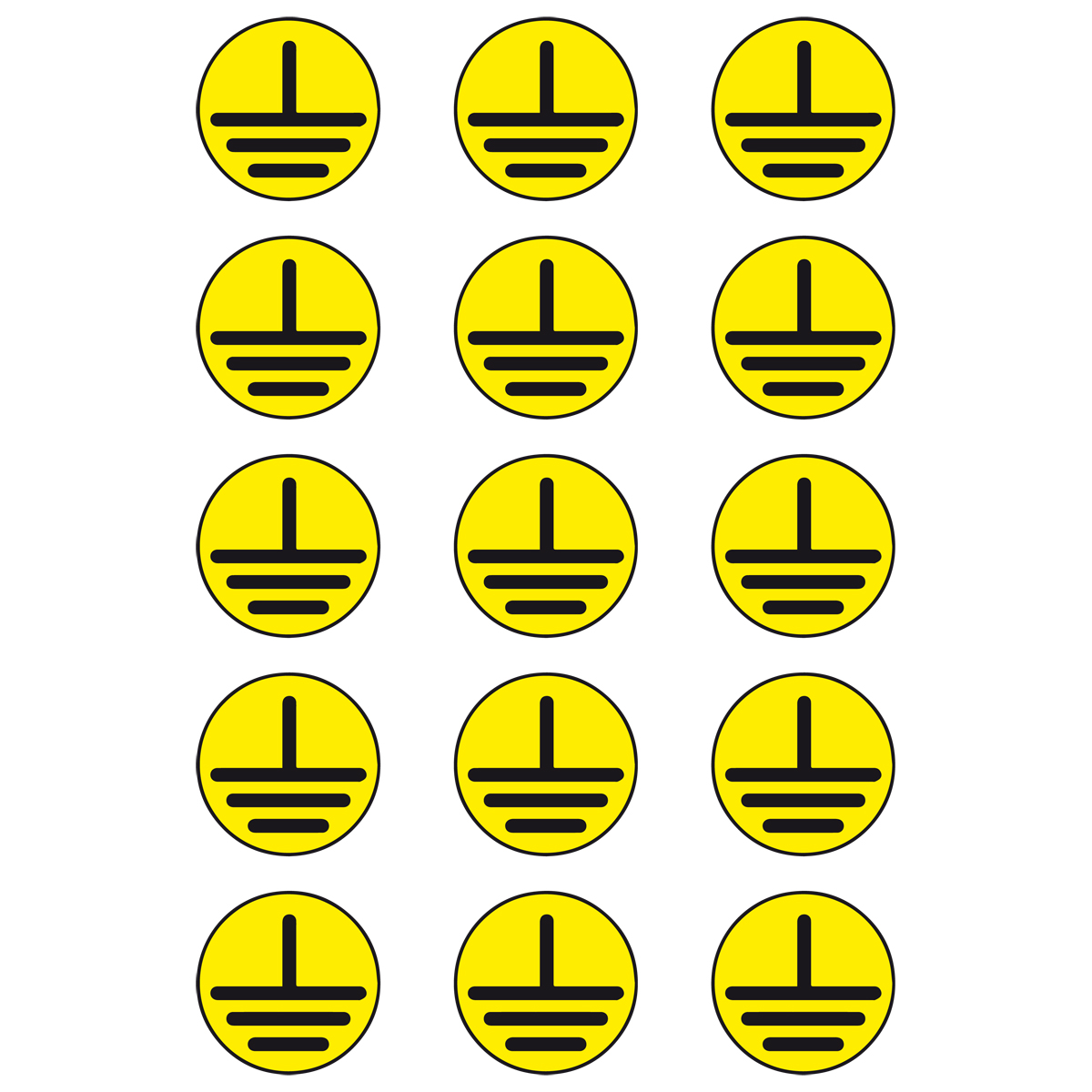 Знак T22.15 Указатель заземления (Пленка 50 х 50) - комплект из 15 штук