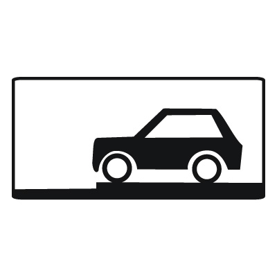 Дорожный знак 8.6.8 Способ постановки транспортного средства на стоянку (350 x 700) Тип В
