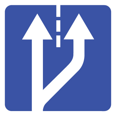 Дорожный знак 5.15.3 Начало полосы (B=700) Тип Б