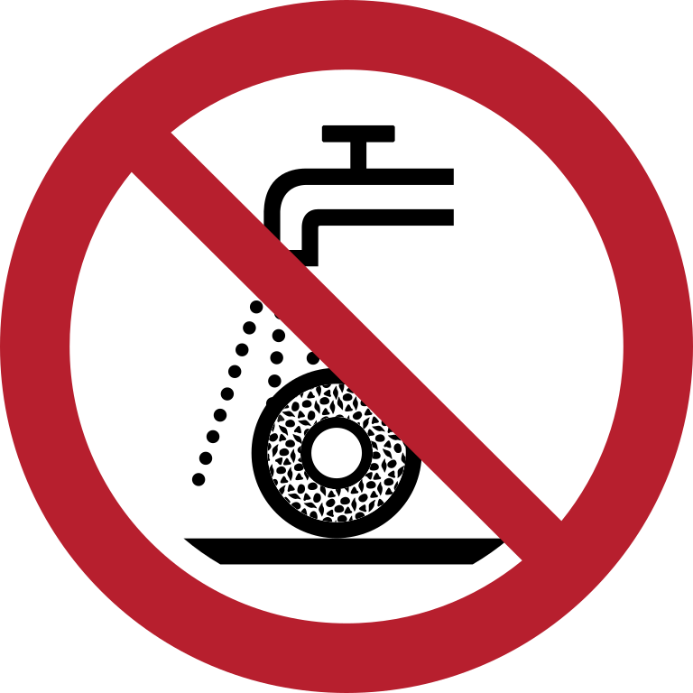 P033 Не использовать для мокрого шлифования/Do not use for wet grinding
