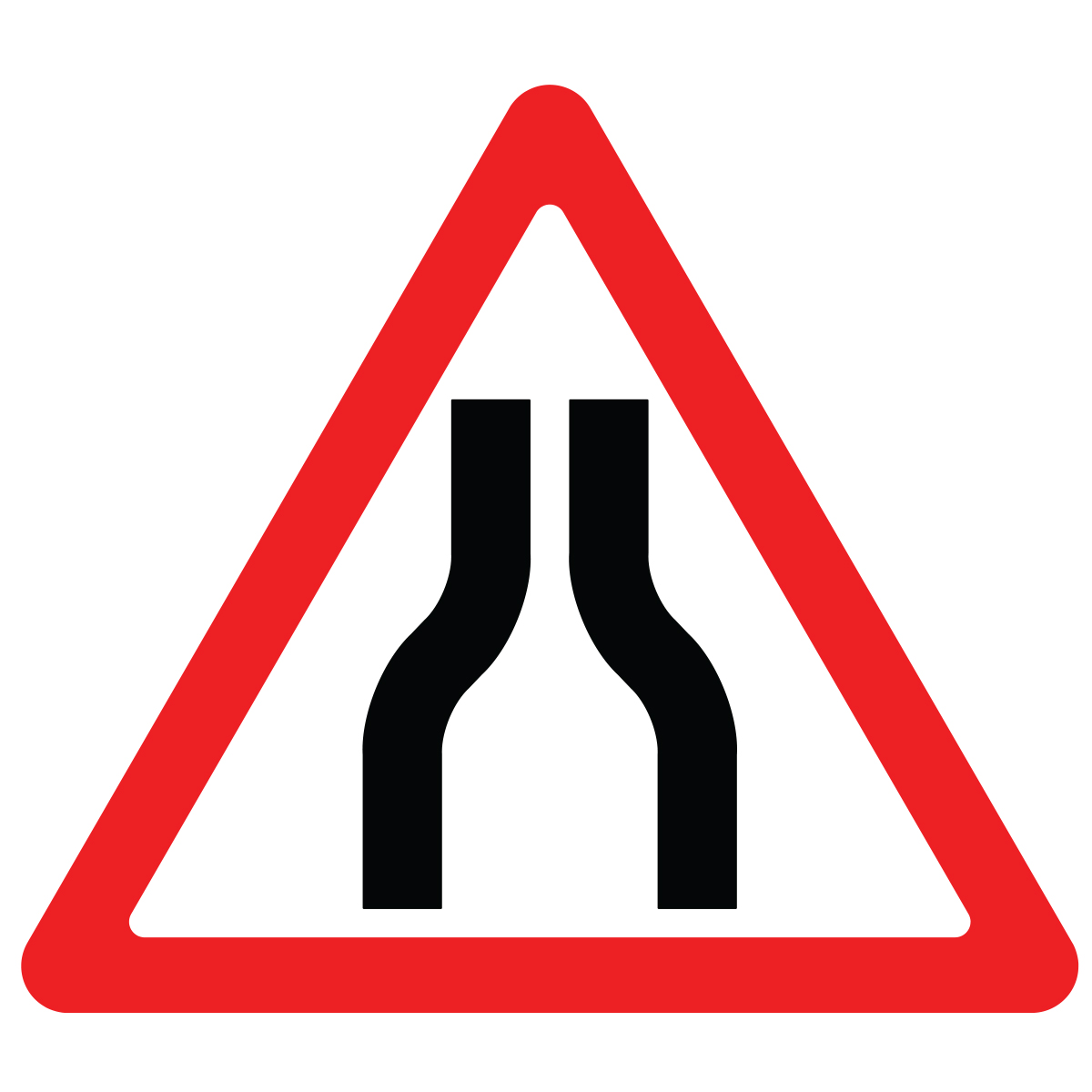 Дорожный знак 1.20.1 Сужение дороги (A=900) Тип Б