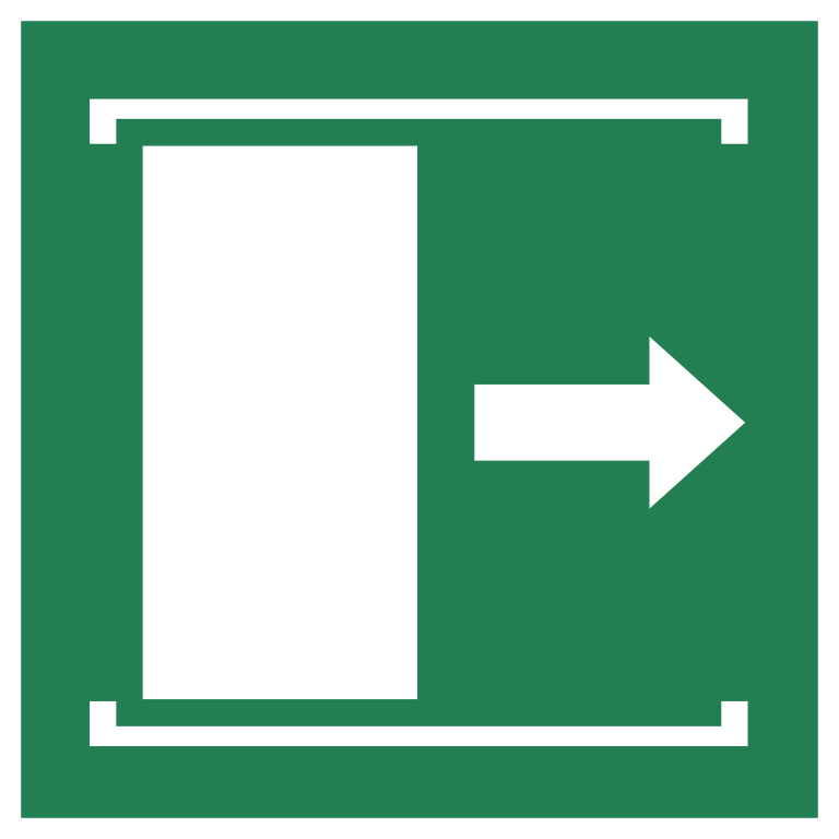 E033 Дверь сдвинуть вправо, чтобы открыть/Door slides right to open