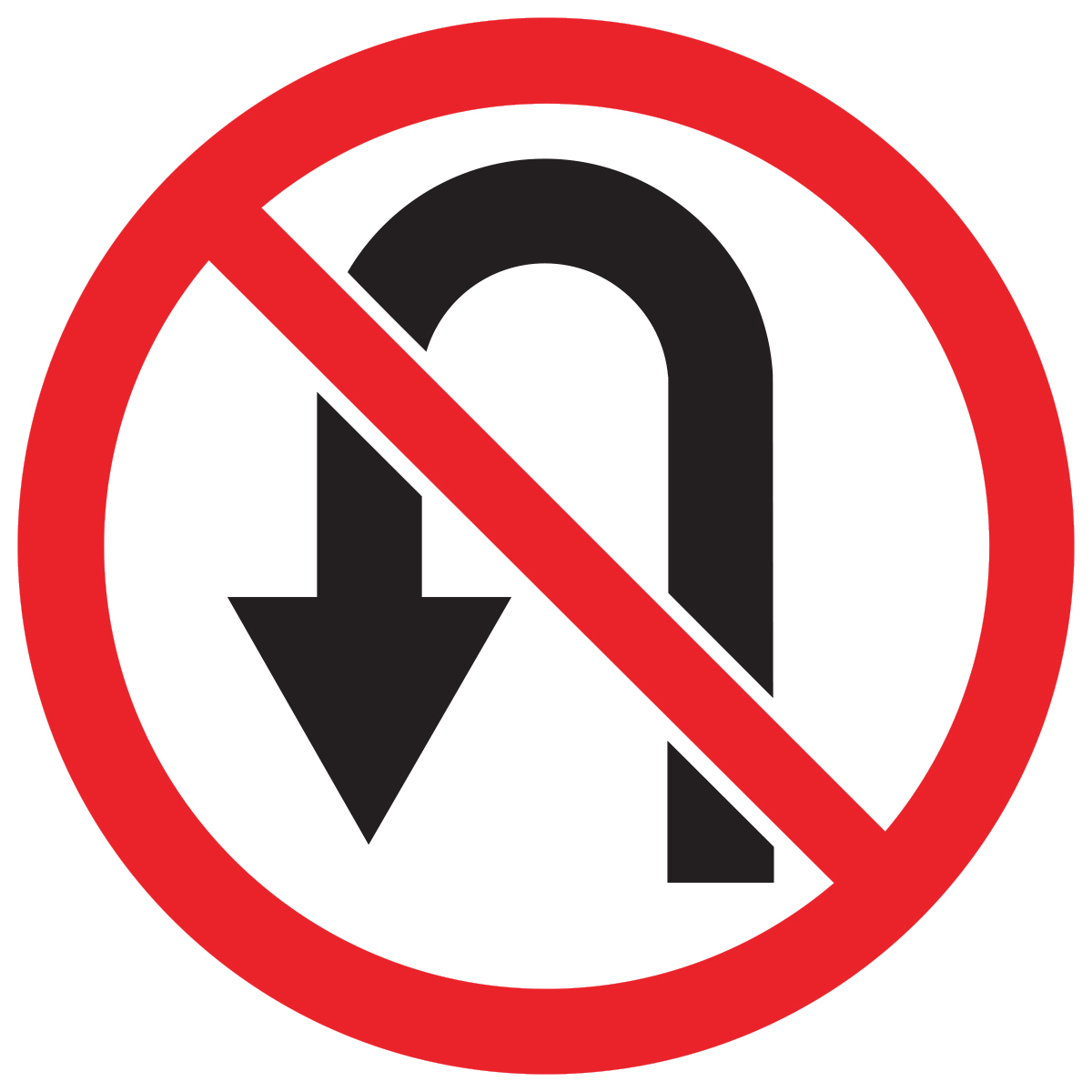 Дорожный знак 3.19 Разворот запрещен (D=700) Тип В