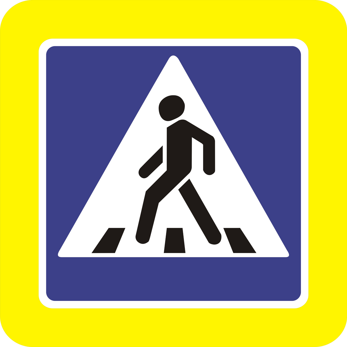 Дорожный знак 5.19.1 Пешеходный переход (Временный B=900) Тип В