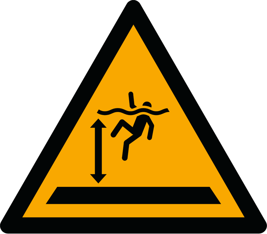 W047 Предупреждение; Глубокая вода/Warning; Deep water